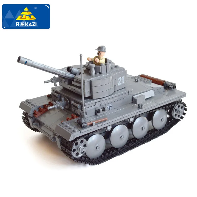 

KAZI Children Blocks Tank Model Blocks Armored Vehicle Model Building Blocks Plastic Assembly Toys Educational Toys For Children