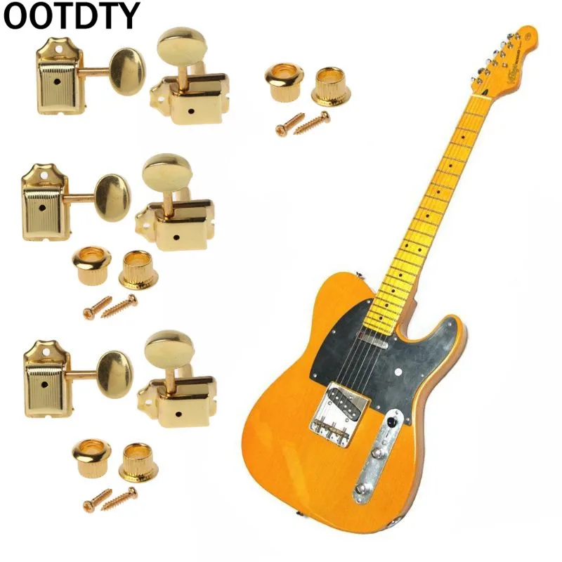 

OOTDTY 6 In Line New Nickel Vintage for Fender Style Machine Heads Tuning Pegs For Strat