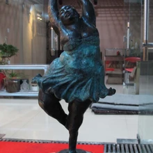 Песня voge gem S0663 Art Decor Чистый Статуэтка Мраморный База Меди Женщина Балета Рисунок Статуя Скульптура