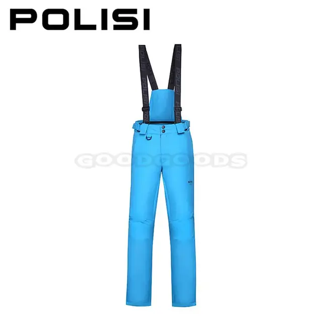 Cheap POLISI Professional Outdoor Sport Windproof Snowboard Pants Men's Skiing Snow Trousers Waterproof Warm Ski Bib Pants
