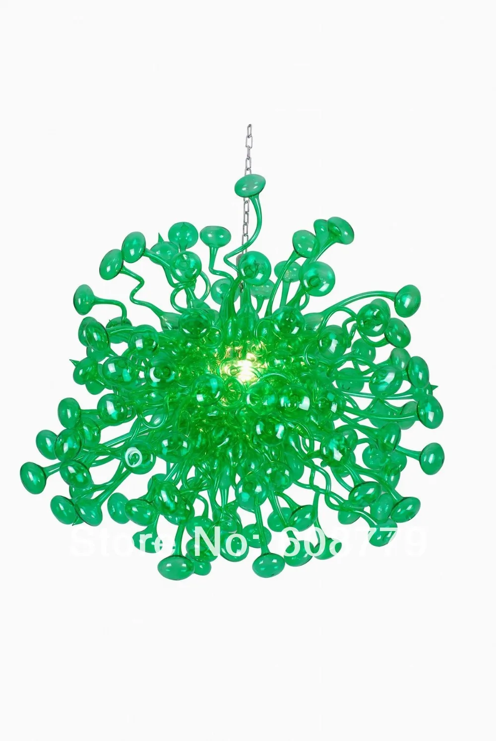 

House Decorative Mini Green Flush Mount Crystal Colored Glass Chandelier