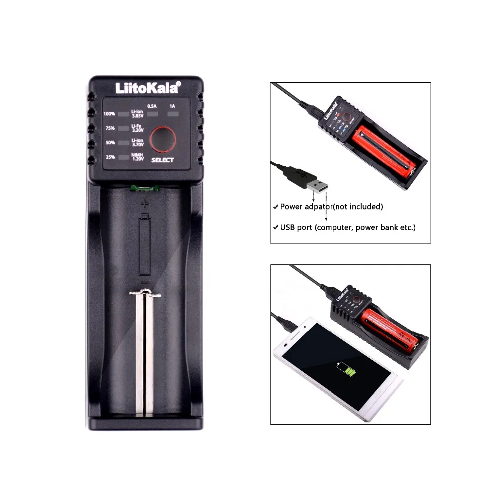 1PC Liitokala Lii 100 1.2 v / 3 v / 1.2 v / 3.7 v productos DE la ...