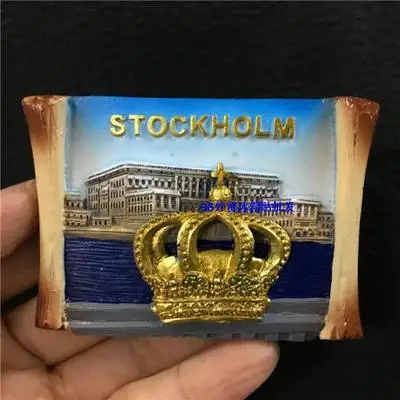 Stockholm, Швеция, туристический Мемориальный холодильник, магнит из смолы, 3d магнит-наклейка на холодильник, сувенир для путешествий, кухонные украшения для дома - Цвет: see chart