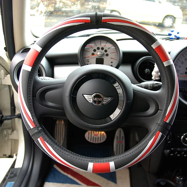 MINI Steering Wheel Cover 1x Classic Car Styling 38CM Rubber Steering