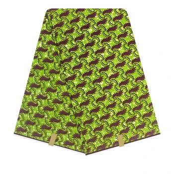 

100% Cotton Green African Printing Fabric High Quality African Wax Fabric African Print Fabrics Ankara For Wedding DF-79