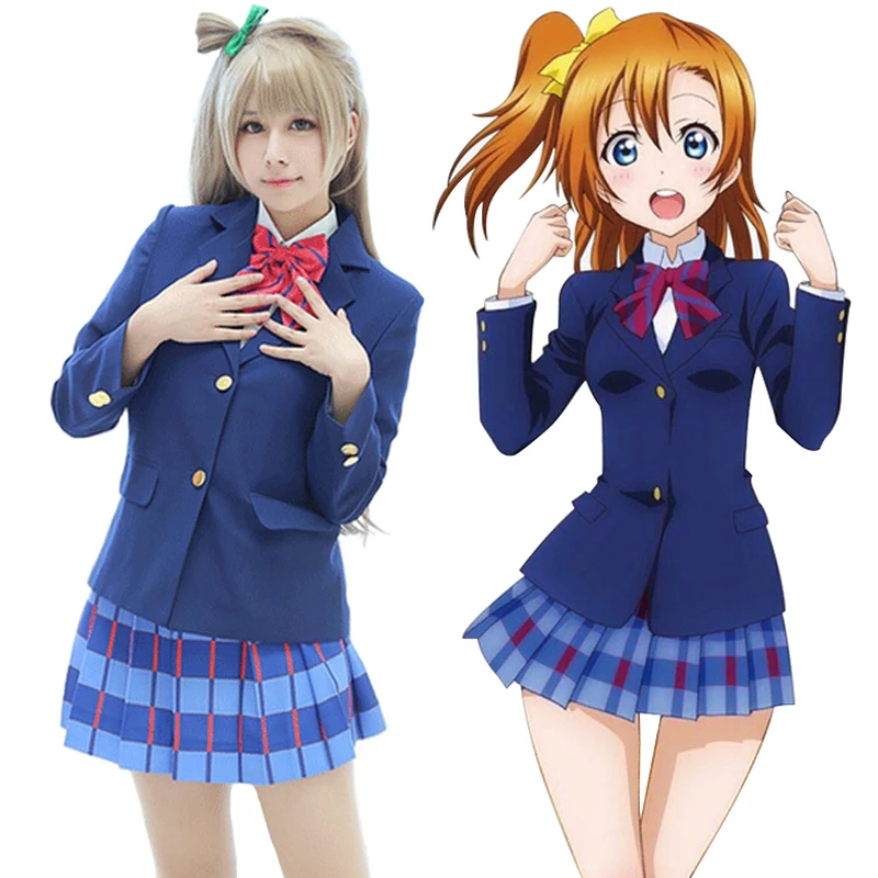 

Free Shipping Japanese Anime Love Live Cosplay Costumes Halloween Party Lovelive School Uniforms Blazer+Skirt + 1 Piece Neck tie