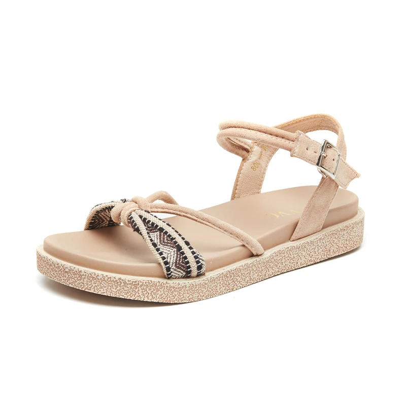 

Summer New Women Casual Flats Sandals Back Strap Luxury Leather Strappy Heels 2019 Top Sandals Luxury Shoes Women Designers