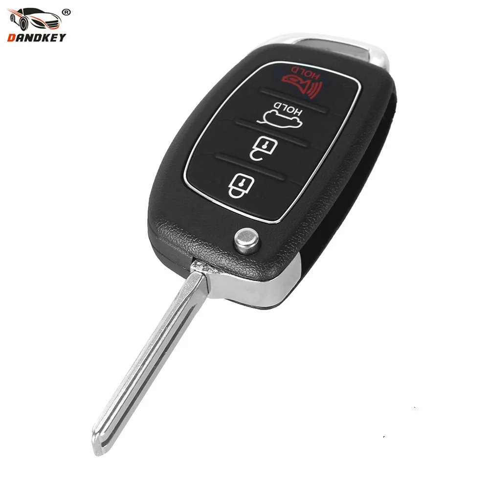

DANDKEY 4 Button Flip Folding Remote Key Shell Fob Case For Hyundai Mistra Santa Fe Sonata Tucson Accent I30 I40 I45