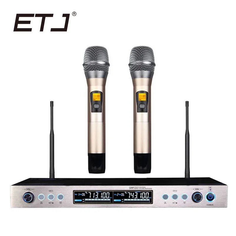 

Free shipping! New High Quality Professional Dual Wireless Microphone System stage performances a two wireless microphone