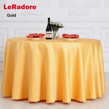 

LeRadore Round Tablecloths for Wedding/Banquet/Restaurant Polyester Square Rectangle Round Table Cover Waterproof