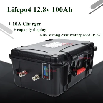 

waterproof 12V 100AH Lifepo4 battery 100A BMS for 1000W Ship machine inverter Emergency Power Supply Tricycle + 10A Charger