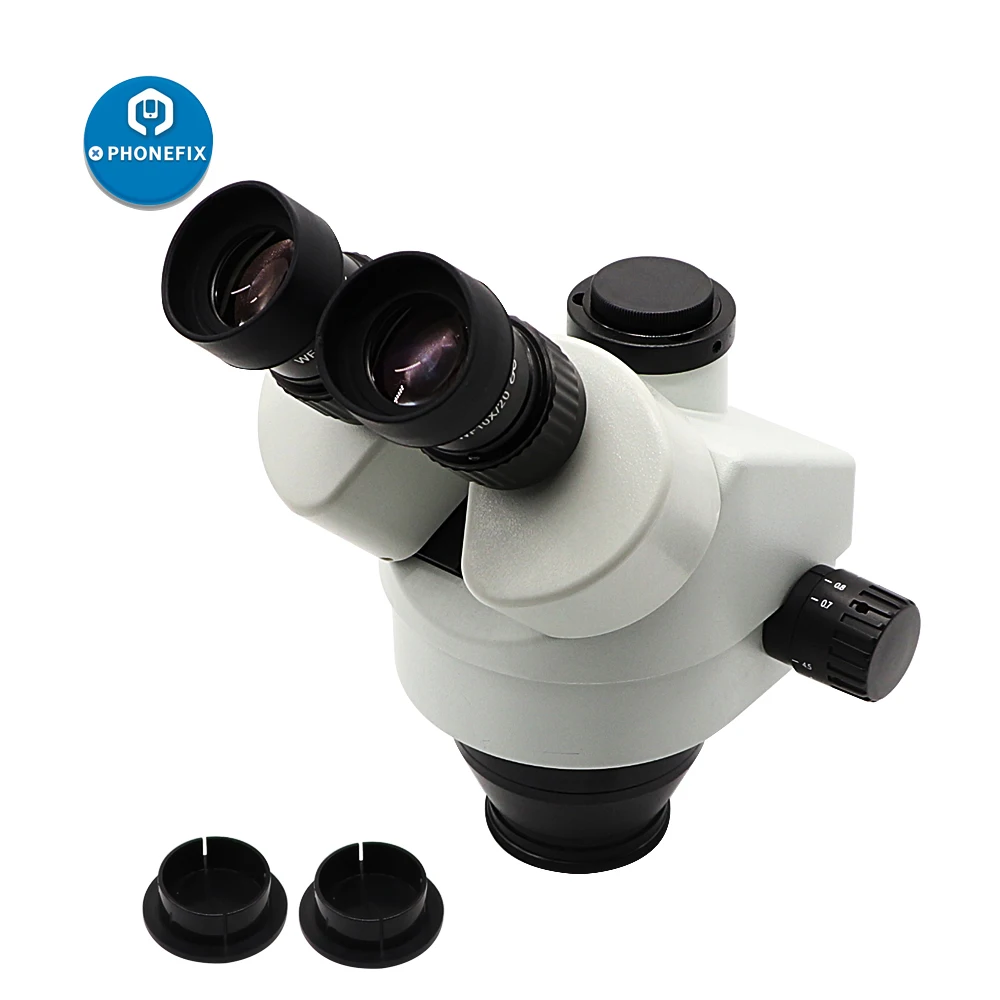 Simul фокусным расстоянием 7X-45X Тринокулярный промышленности инспекции зум стерео головка микроскопа Основной блок микроскоп WF10X 20 мм окуляра объектива