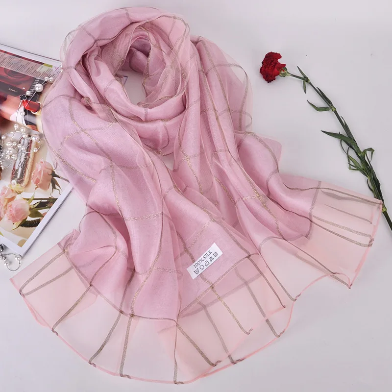 Зимние прямые продажи, Детские хиджабы, женские бандана, двойные шелковые шарфы, женские производители, шаль двойного назначения, Sftd01 - Цвет: Розовый