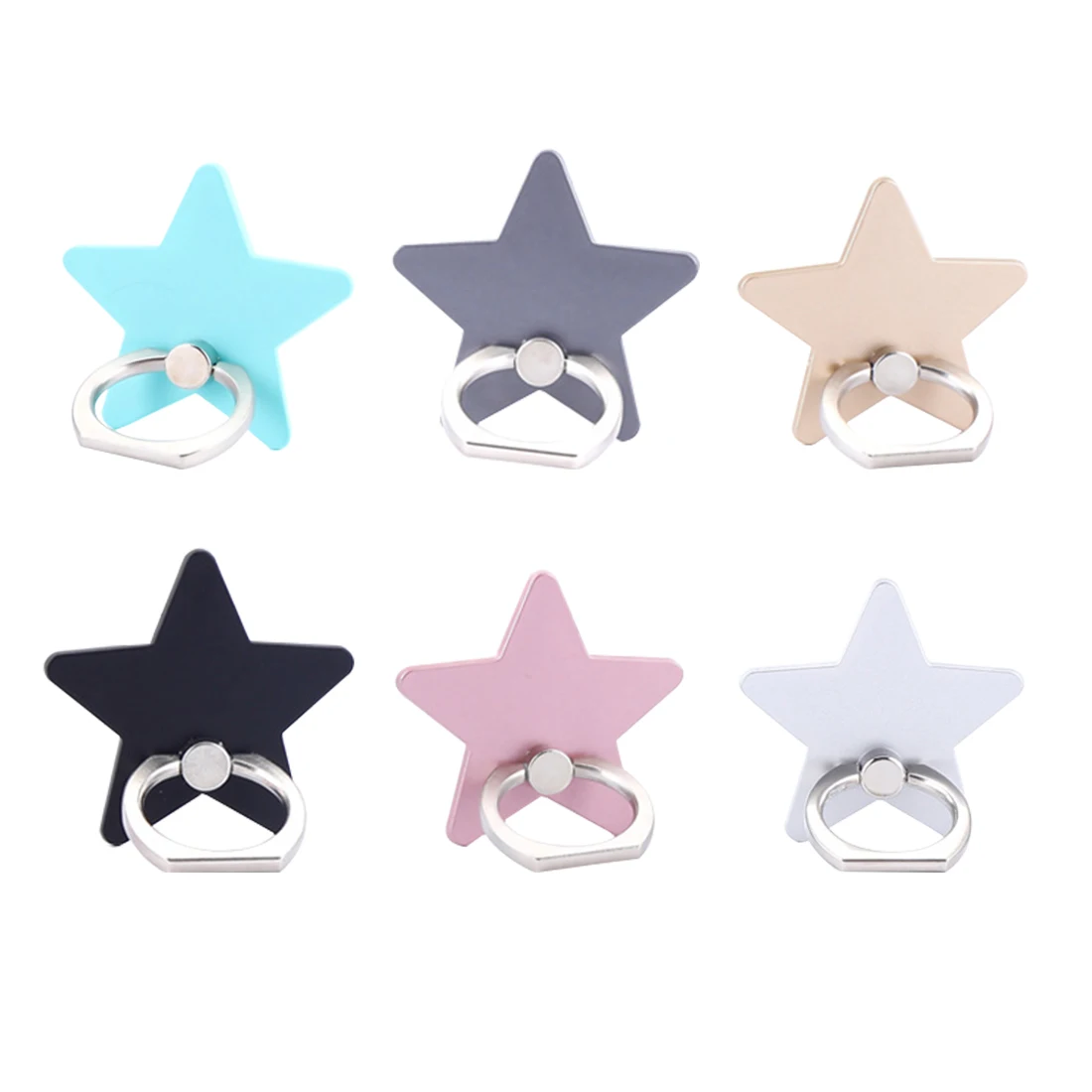 

Etmakit Phone Holder 360 Degree Five-pointed star Metal Finger Ring Stand Holder mobile stand For iPhone Xiaomi