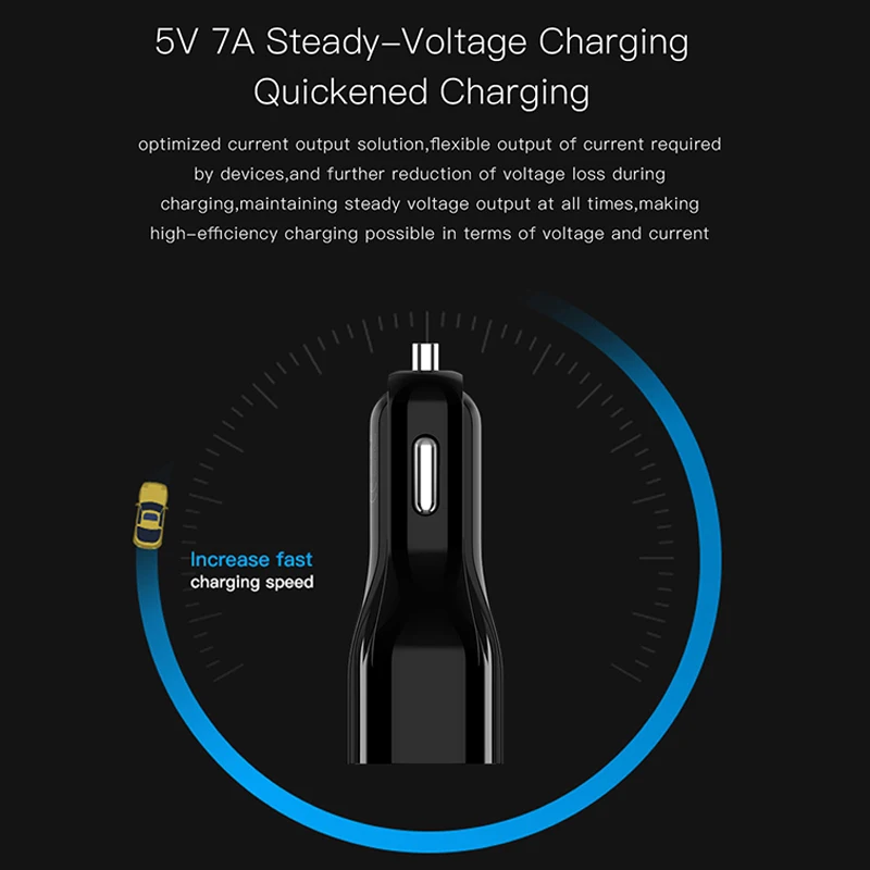 سريع تهمة 3.0 USB شاحن سيارة 5 V 3.5A ل شياو mi mi 9 هواوي P30 برو المزدوج USB سريع LED PD نوع C سيارة شحن الهاتف شاحن