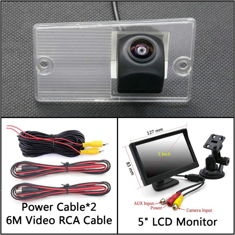 175 градусов камера заднего вида для Kia Sorento Naza Sorento BL XM 2003~ 2011 парковочный монитор ночного видения водонепроницаемый - Название цвета: Cam Add 5 inch LCD