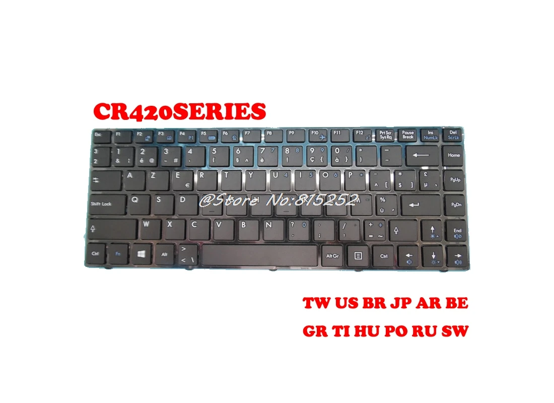 

US Keyboard For MSI CR480 CX420MX CR420 CX420X EX465MX EX465X FR400 FR420 FX420 GE40 2OC 2PC U270DX X350 X360 X370 X420 X460DX