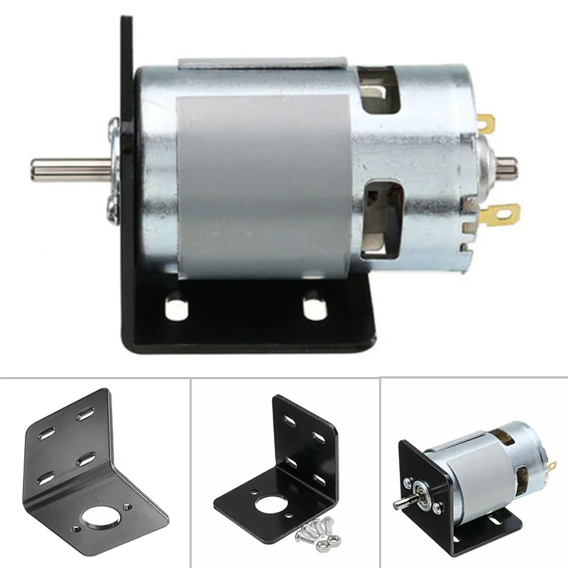 

L-type Mounting Bracket DC 12V Double Ball Bearing 775 Motor Accessories Sets