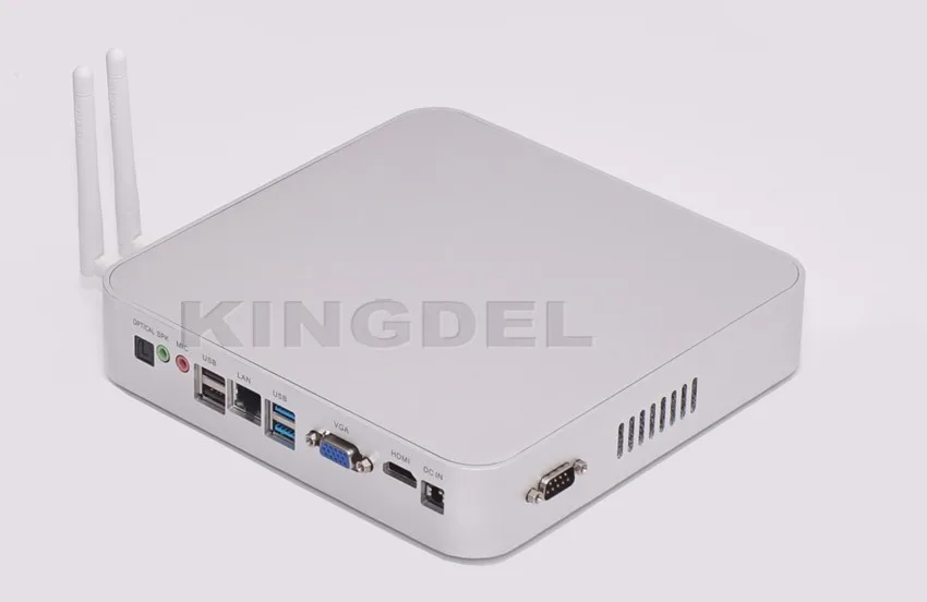 Kingdel Горячая 4 г Оперативная память 64 ГБ SSD Безвентиляторный Mini PC Barebone с Intel Quad Core Процессор n3150 HDMI VGA без шума настольный компьютер