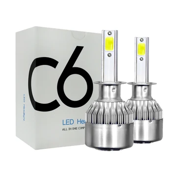 

2 X H7 LED Car Headlight Bulb 36W 3600LM 9V-36V IP68 Waterproof 6000K Cold White 200M Light Range 360 Degrees Beam for C6