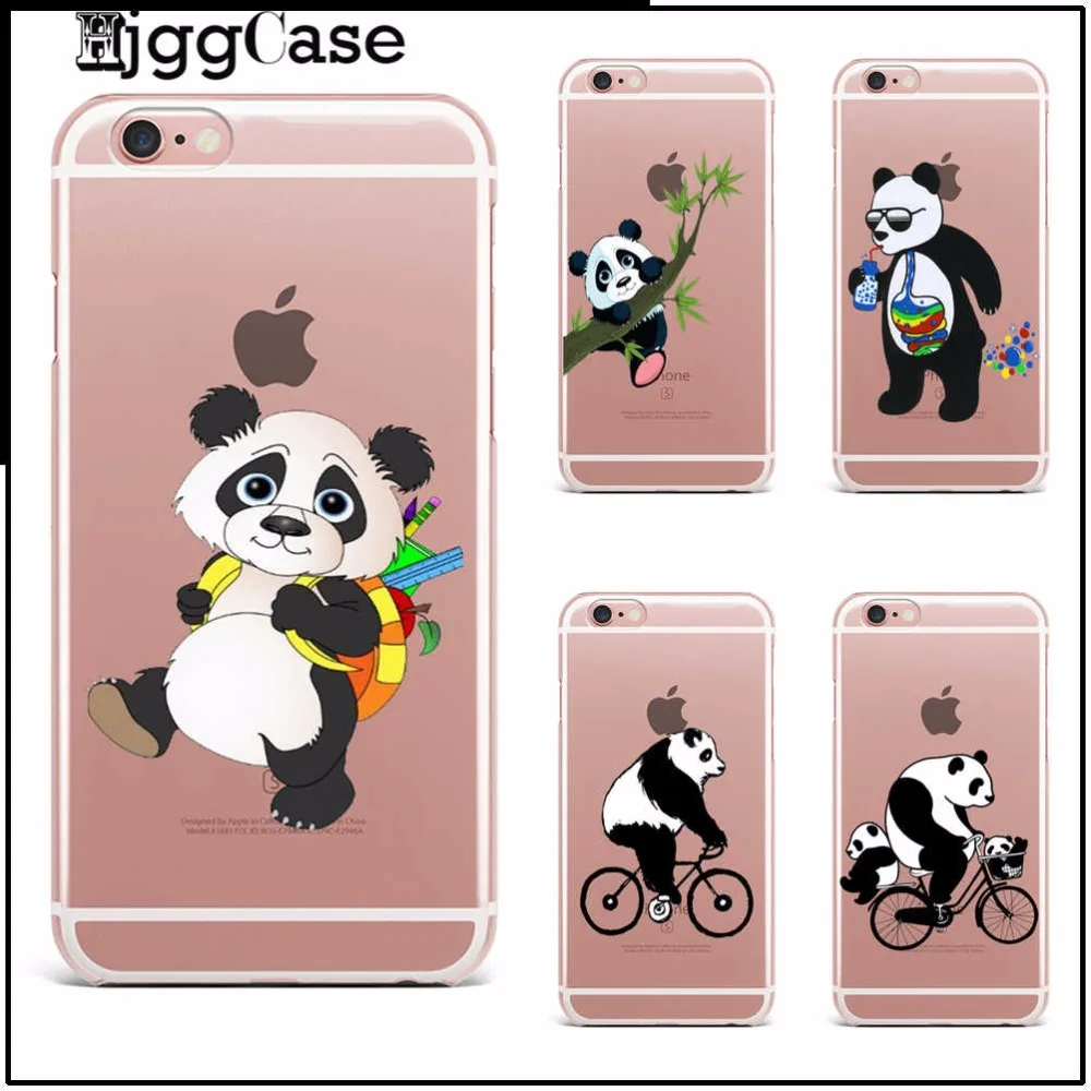 Super Cute Kartun Hewan Panda Cover Untuk Iphone 7 7 Ditambah 4 S SE