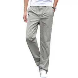 Прямая доставка 2018 НОВЫЕ ПОСТУПЛЕНИЯ Модные мужские хлопковые брюки удобные прямые брюки большие размеры L-5XL 100 кг можно носить AXP123