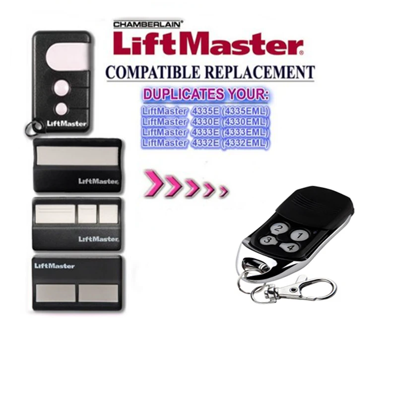 

1pcs Garage door remote control FOR Liftmaster Chamberlain remote 4333E (4333EML),4335E (4335EML) free shipping