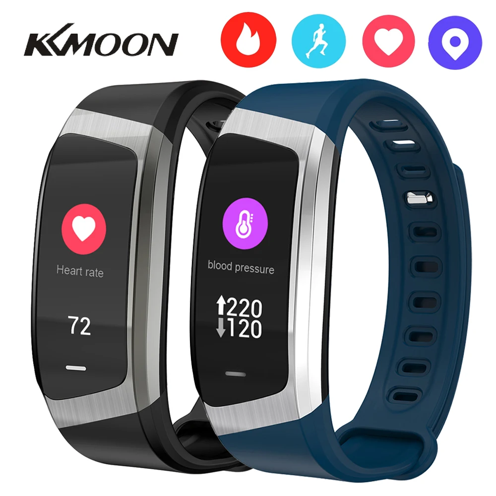 

KKMOON E18 Smart Wristband Fitness Tracker Blood Pressure Heart Rate Monitor Smart Bracelet for pk Honor A2 3 fitbits Miband 3 2