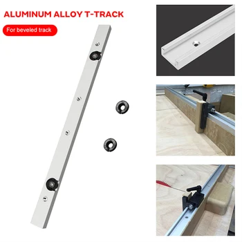 

Miter Tool Bar T Tracks Hardware Pusher Beveled Track Metal Silver Portable Durable Modification Chute Home Improvement
