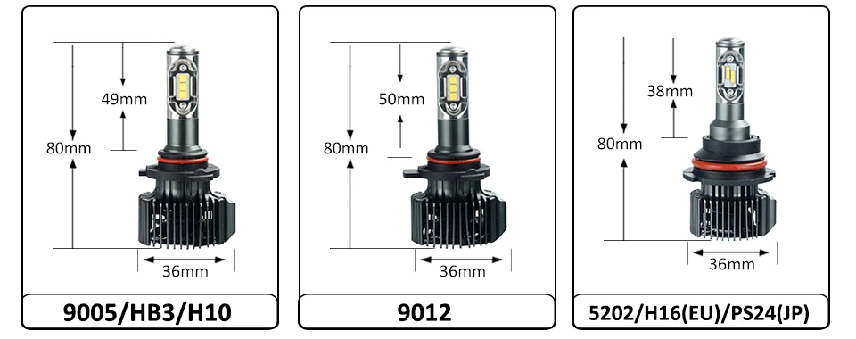 Avacom H4 светодиодный H7 H11 H8 HB4 H1 H3 HB3 V2 Автомобильные фары для авто фары 6500 К 72 Вт 12000LM стайлинга автомобилей светодиодные лампы canbus 1 комплект