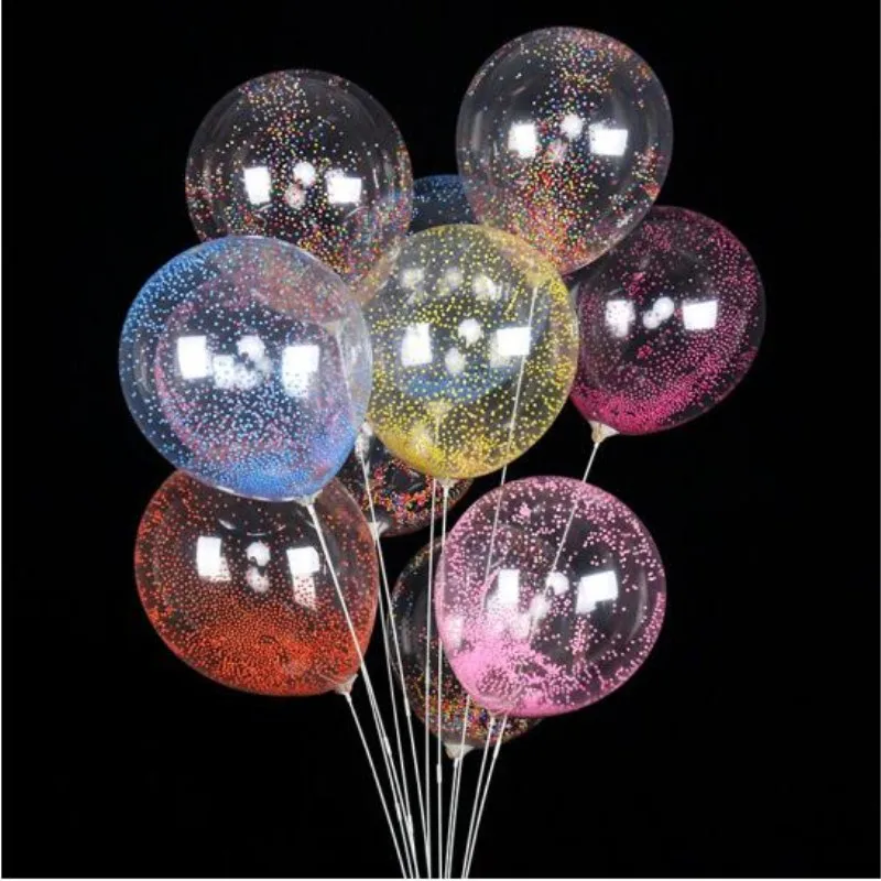 

New bubble balloons 10pcs/lot12 inch round transparent latex balloon decor baby 1 year birthday party ballon wedding supplies