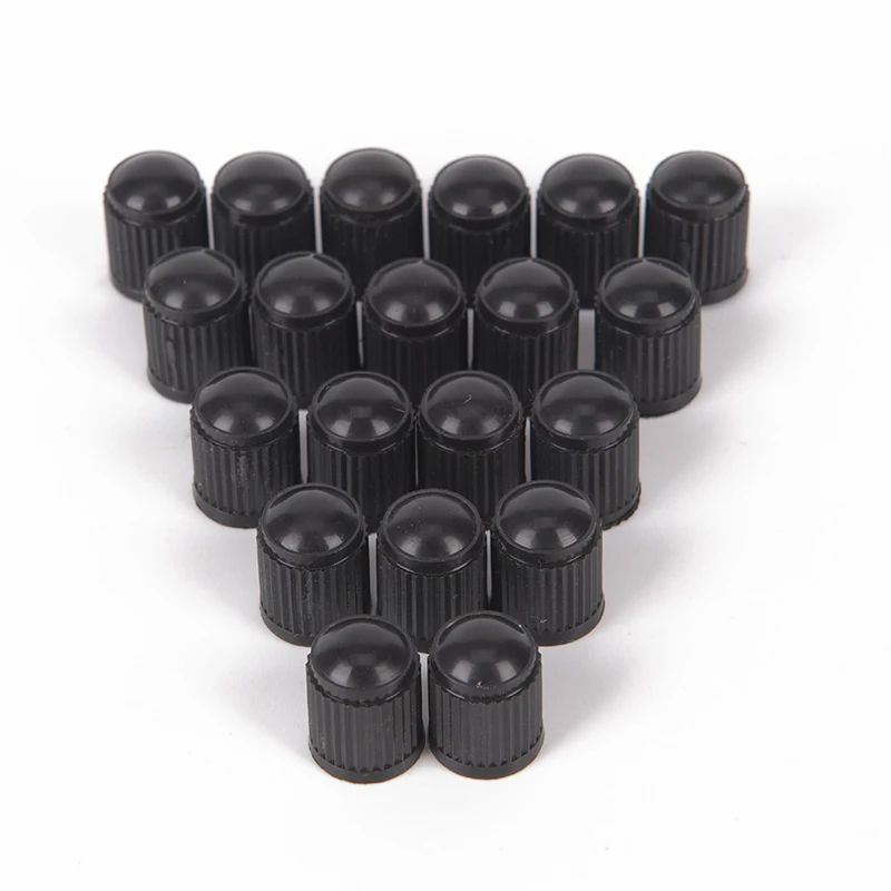 

20 Pcs Plastic Dust Valve Caps Bike Car Wheel Tyre Air Valve Stem Caps Motorcycle Tyre Air Valve Caps Car Accessories Black