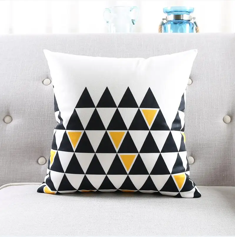 Модная наволочка в скандинавском стиле с принтом в виде черной стрелки и треугольника, декоративная наволочка для дивана с геометрическим рисунком Almofadas Cojines - Цвет: a2