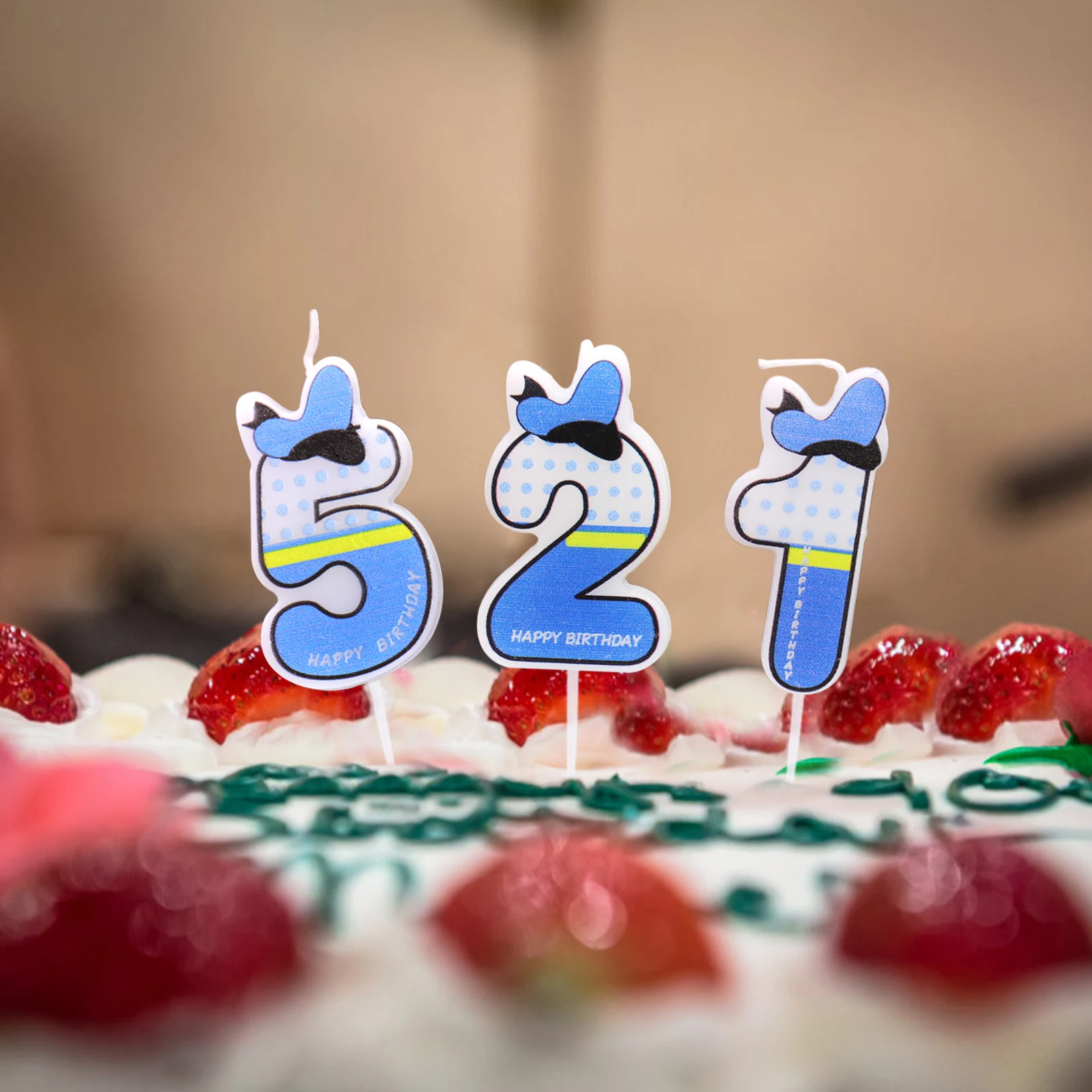 Розовый/синий номер 0-9 день рождения свечи для торта украшения Детские вечерние сцены свадьбы День рождения товары для украшения торта