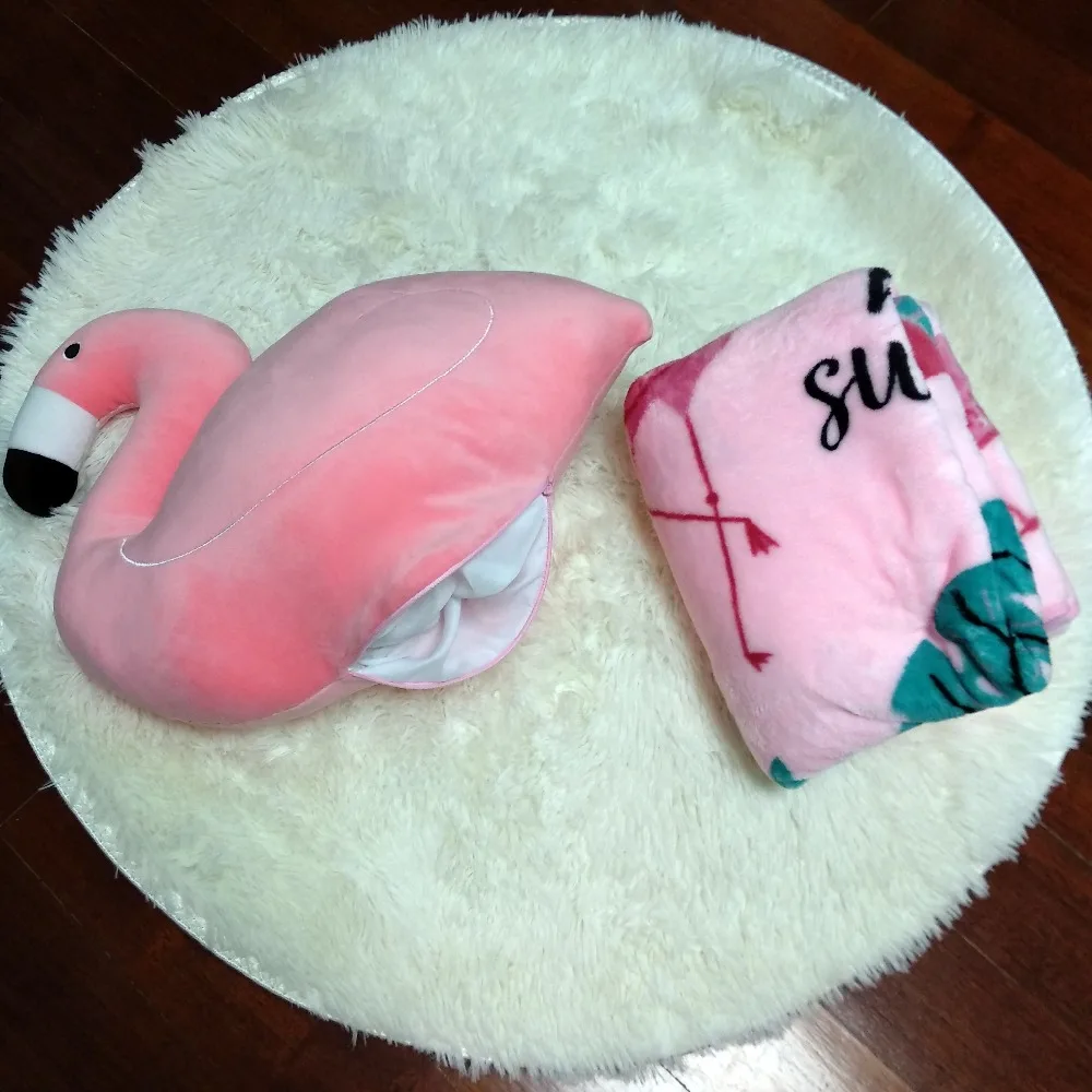 Подушка с Фламинго одеяла для кровати диван розовый флис пледы одеяло Фламинго мягкая игрушка милый мягкий аниме одеяло