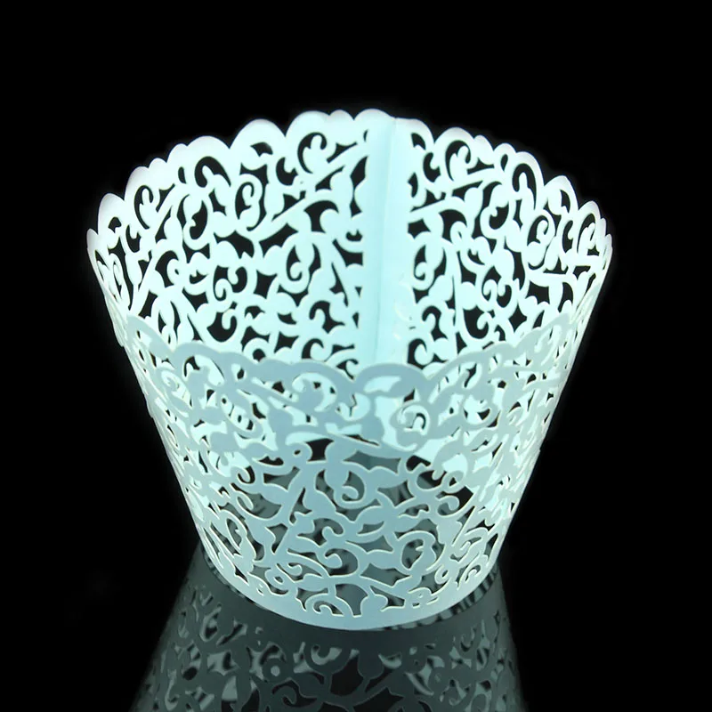 

10 x Wedding Birthday Filigree Vine Cupcake Wrappers Wraps Cases Hot Sale Laser Cut Muffin Cupcake Wrappers Wraps Cases Cake