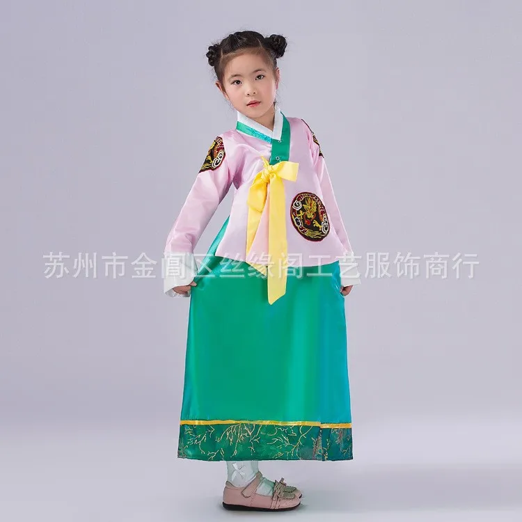 Новинка; высокое качество; детское традиционное корейское платье с вышивкой для девочек; Национальный карнавальный костюм в Корейском стиле;
