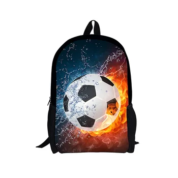 

THIKIN 2020 Student School Bag Fire Footballs Printed Boys Girls Backpack Children School Lightweight Book Bag Satchel Custom