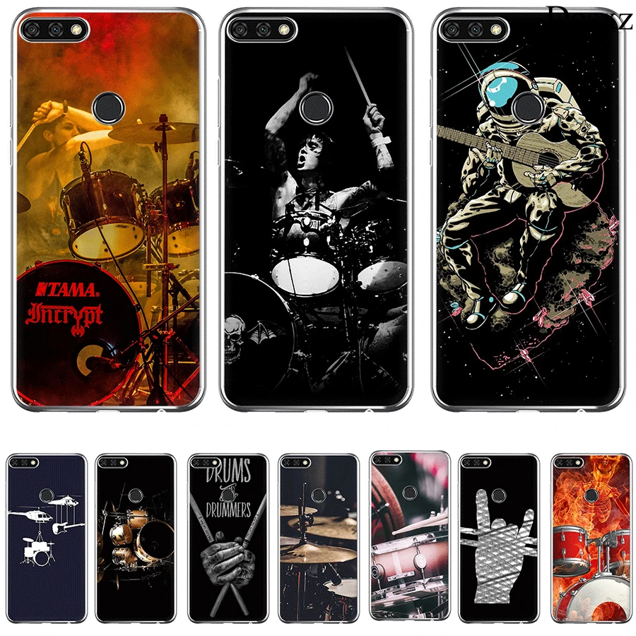 

Phone Case Cover Musical Instrument Drum For Huawei Honor Note 6A 6C 7A 7X 7C Pro 8 9 10 Lite Play Shell