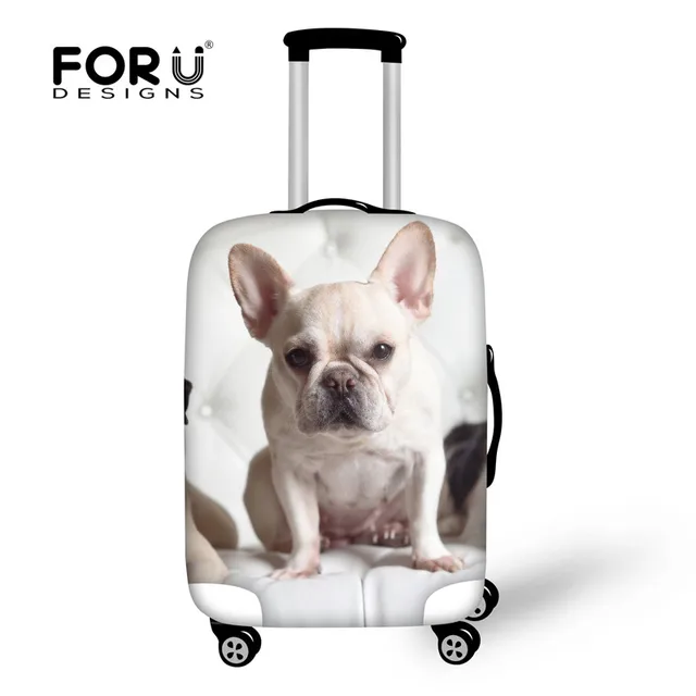 FORUDESIGNS Cute French Bulldog Luggage Protective Cover for 18" 30