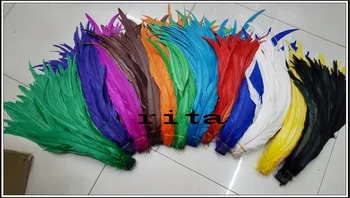 

100 PCS 40-45cm Rooster Feathers Cheap Colorful Feathers For Crafts Decoration Christmas Home Sale New Year Wedding Cosplay
