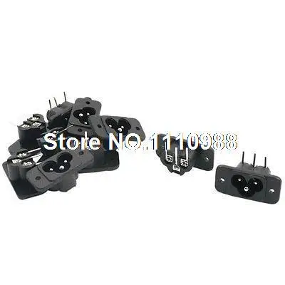 

10 Pcs IEC320 C6 Inlet Welding Power Adapter Connector AC 250V 2.5A