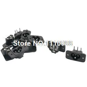

10 Pcs IEC320 C6 Inlet Welding Power Adapter Connector AC 250V 2.5A