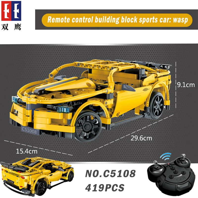 

Technic Remote Control RC Hornet Sportcar Racing Car Building Blocks Bricks Compatible Legoing toys for children birthday gifts