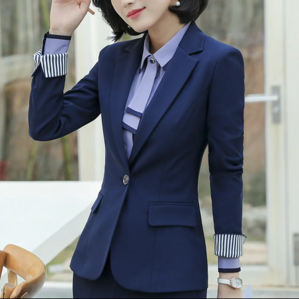 

2018 Spring And Autumn Women Blazer Tradition OL Office Classic Sleeve Occupation Suit Sale Correct Wear To Work Suit