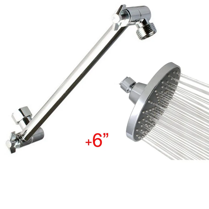 6" ABS Top Overhead Shower With 9" Adjustable Shower Arm Shower