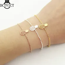 Великолепная сказка 10 шт./лот Нержавеющая сталь браслет Femme Dainty нежный ананас браслет для друга подарок Pulseira
