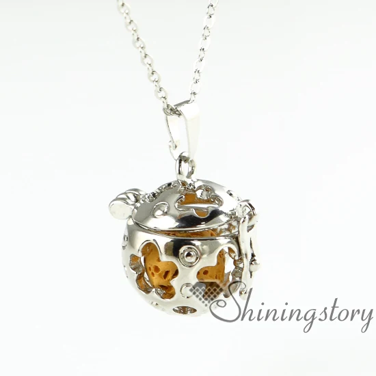 openwork flower essential oil necklace wholesale essential oil diffuser