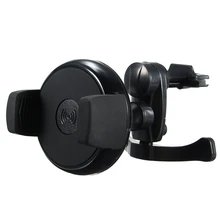 2 in 1 Mobile Phones Car Air Vent Holder + Qi Wireless Charger Car Charger 360 Rotation Charging Universal for Samsung S8 Plus