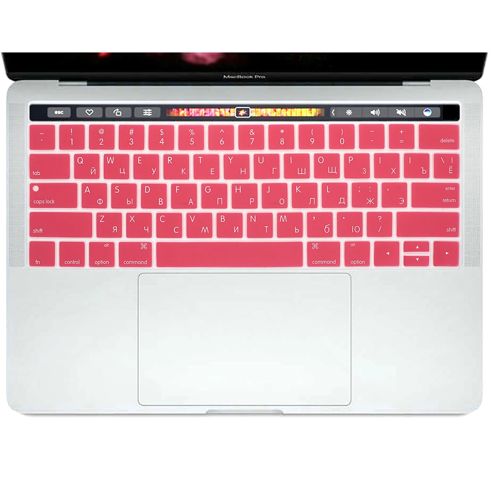Силиконовый чехол-клавиатура для MacBook Pro 13 15 Retina с сенсорной панелью A1989 A1990 &amp A1706